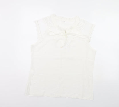 Preworn Womens White   Basic Blouse Size L