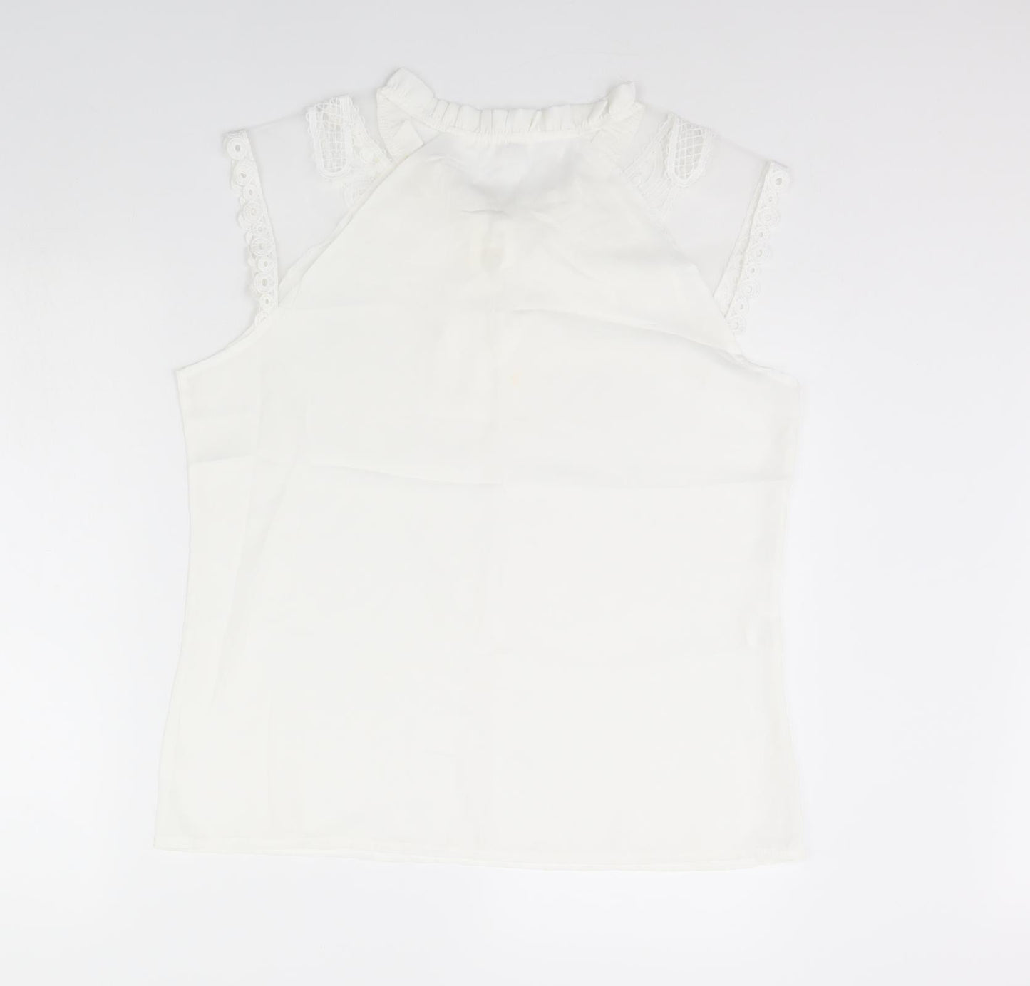 Preworn Womens White   Basic Blouse Size L