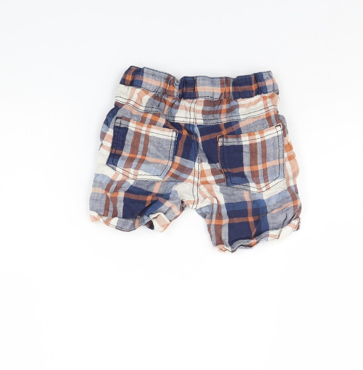 NEXT Boys Blue Plaid  Sweat Shorts Size 2 Years