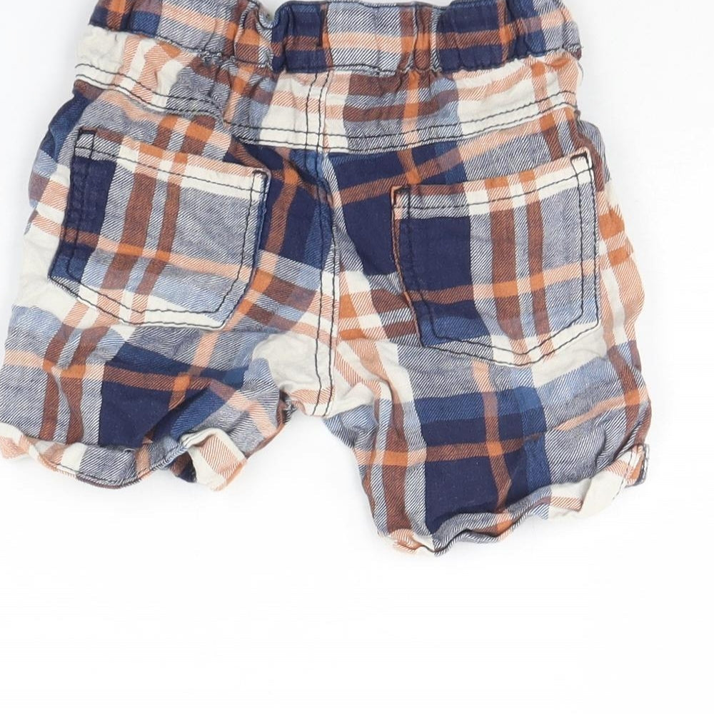 NEXT Boys Blue Plaid  Sweat Shorts Size 2 Years