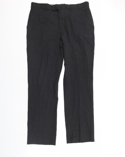 Womens UK Size 36 in Preworn Regular Fit Dress Pants Grey Trousers