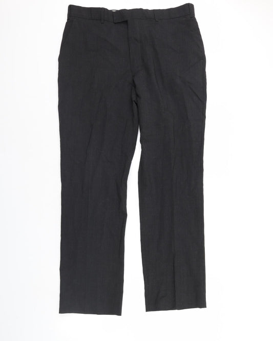 Womens UK Size 36 in Preworn Regular Fit Dress Pants Grey Trousers