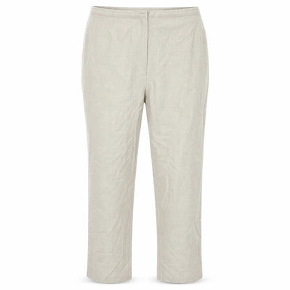 Marks & Spencer Womens Beige Striped  Trousers  Size 18 L30 in