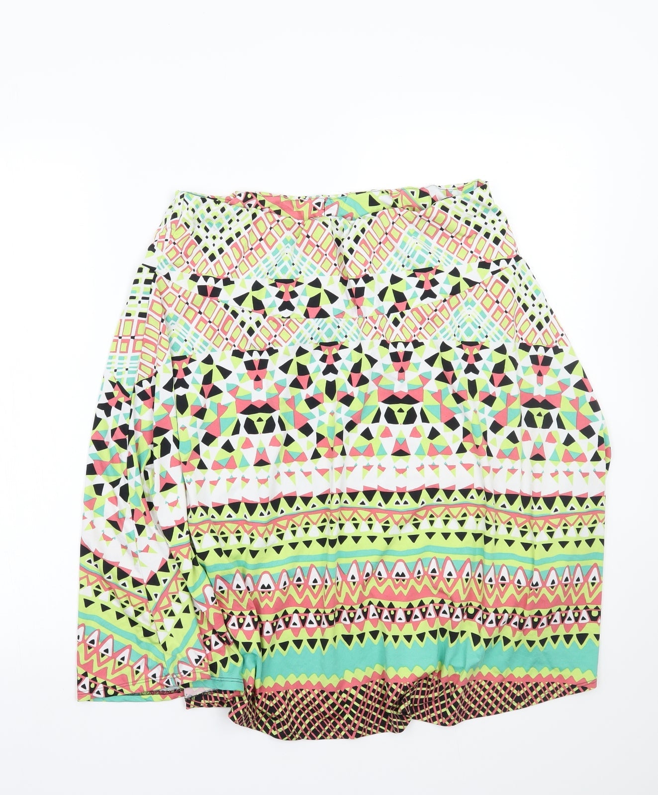 Robert Louis Womens Multicoloured Geometric  A-Line Skirt Size XL