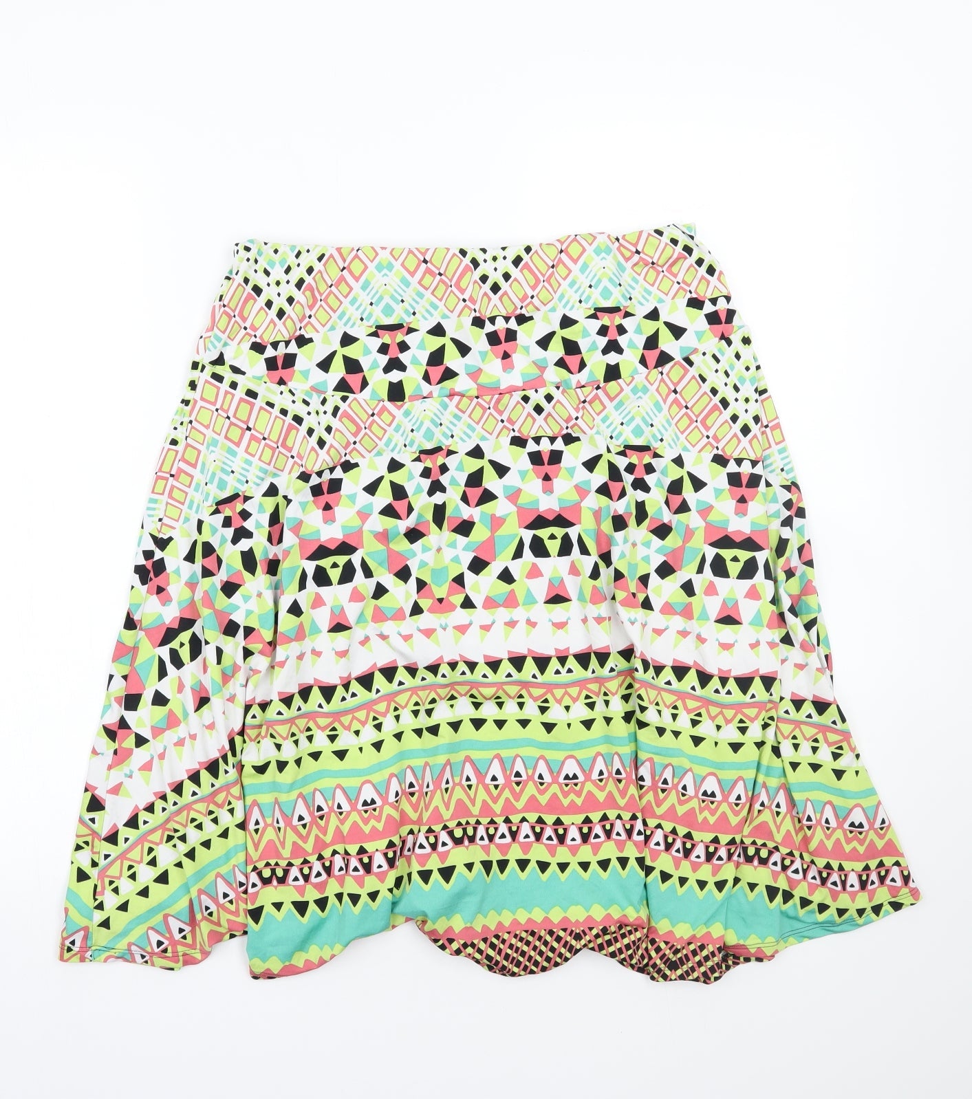 Robert Louis Womens Multicoloured Geometric  A-Line Skirt Size XL