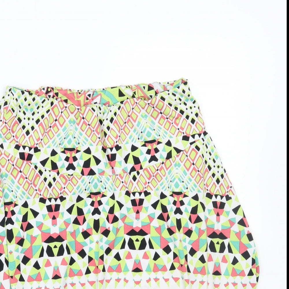 Robert Louis Womens Multicoloured Geometric  A-Line Skirt Size XL