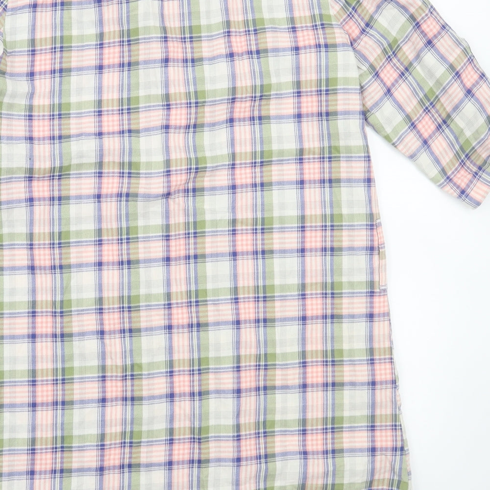 Orelyo Womens White Check  Basic Button-Up Size S