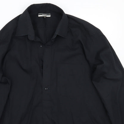 George Mens Black    Button-Up Size 15