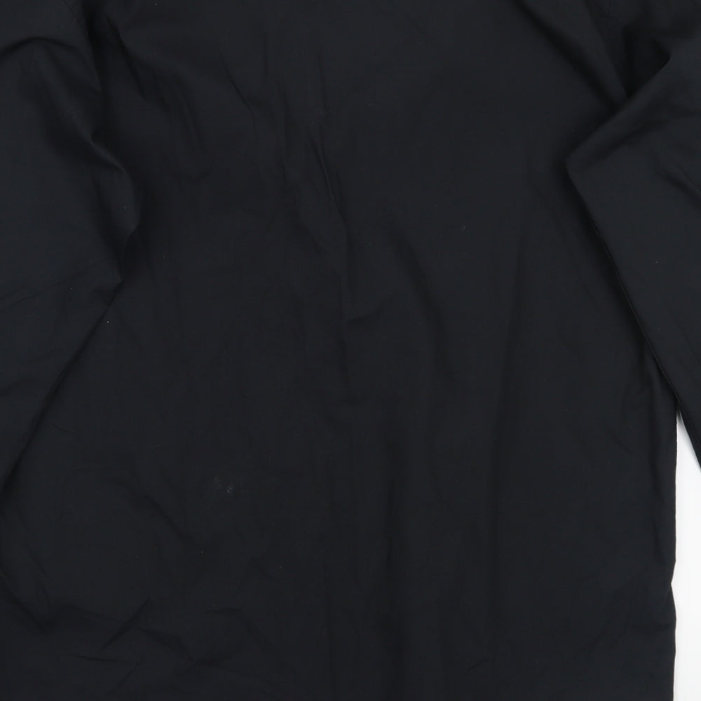 George Mens Black    Button-Up Size 15