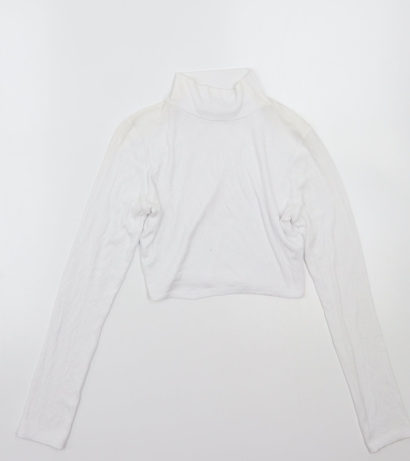 Womens UK Size 8 Missguided White Basic T-Shirt