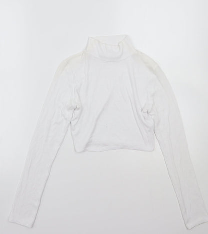 Womens UK Size 8 Missguided White Basic T-Shirt