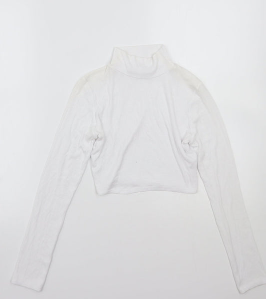 Womens UK Size 8 Missguided White Basic T-Shirt