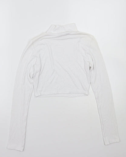 Womens UK Size 8 Missguided White Basic T-Shirt