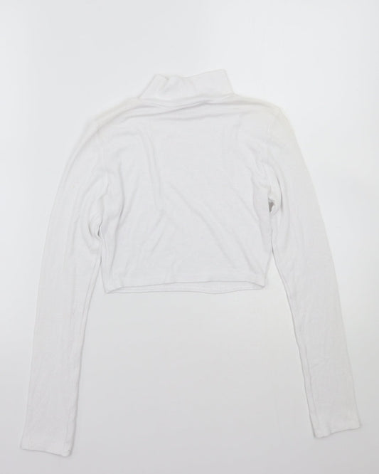 Womens UK Size 8 Missguided White Basic T-Shirt
