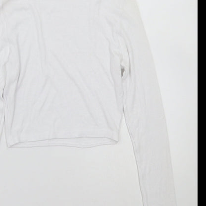 Womens UK Size 8 Missguided White Basic T-Shirt