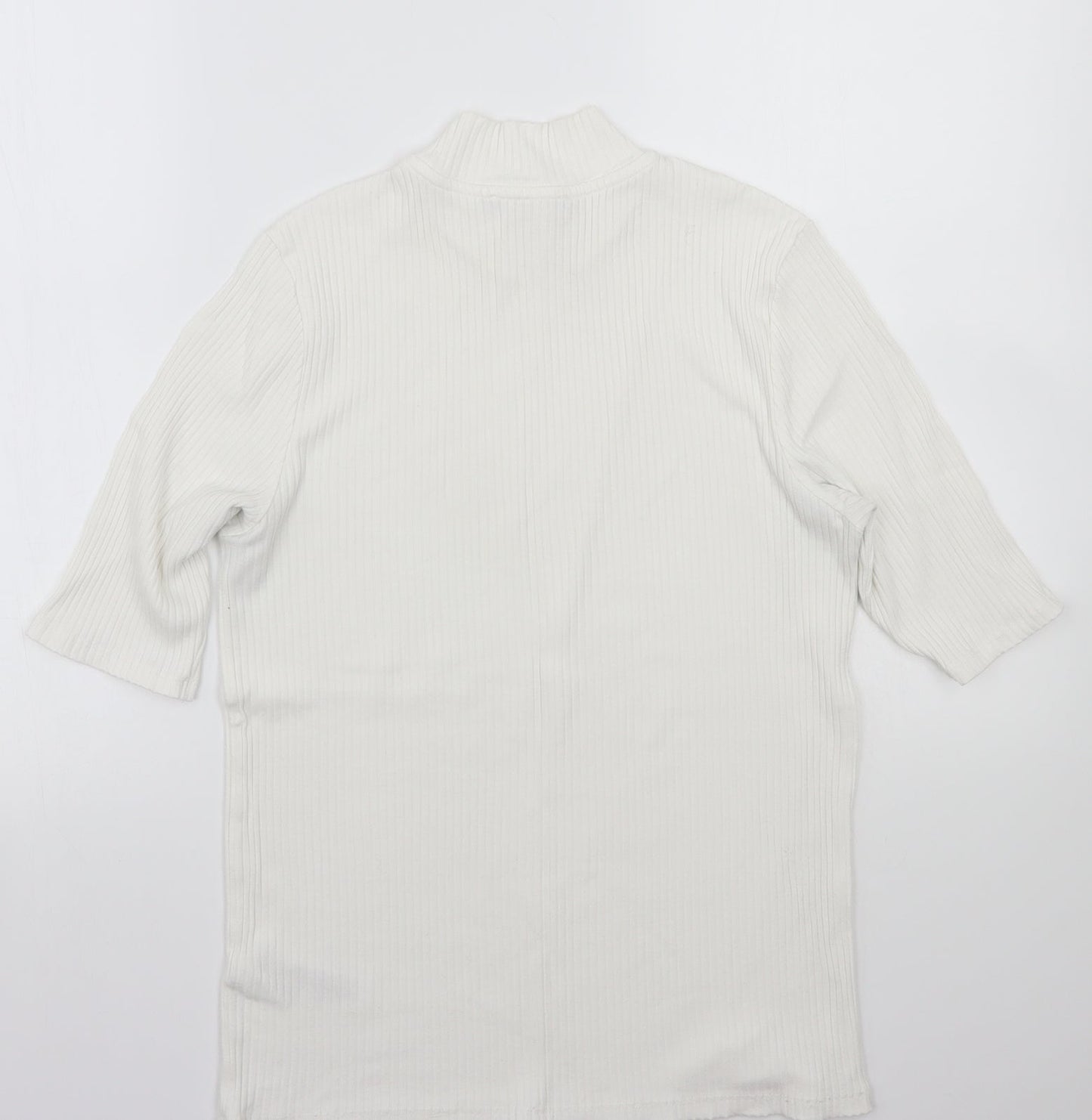 Womens UK Size 14 Marks and Spencer White Basic T-Shirt