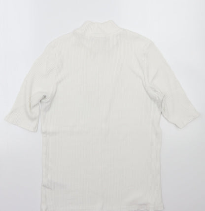 Womens UK Size 14 Marks and Spencer White Basic T-Shirt