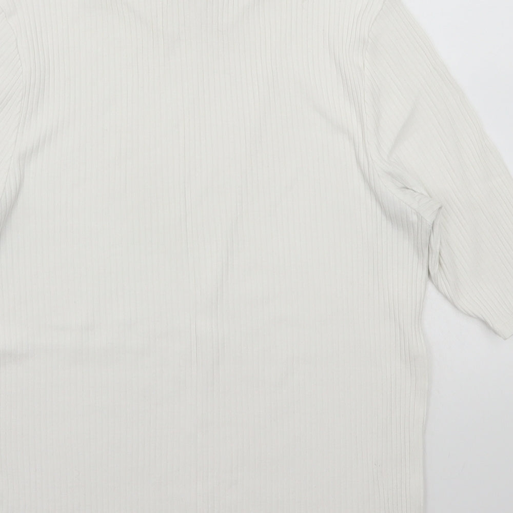 Womens UK Size 14 Marks and Spencer White Basic T-Shirt