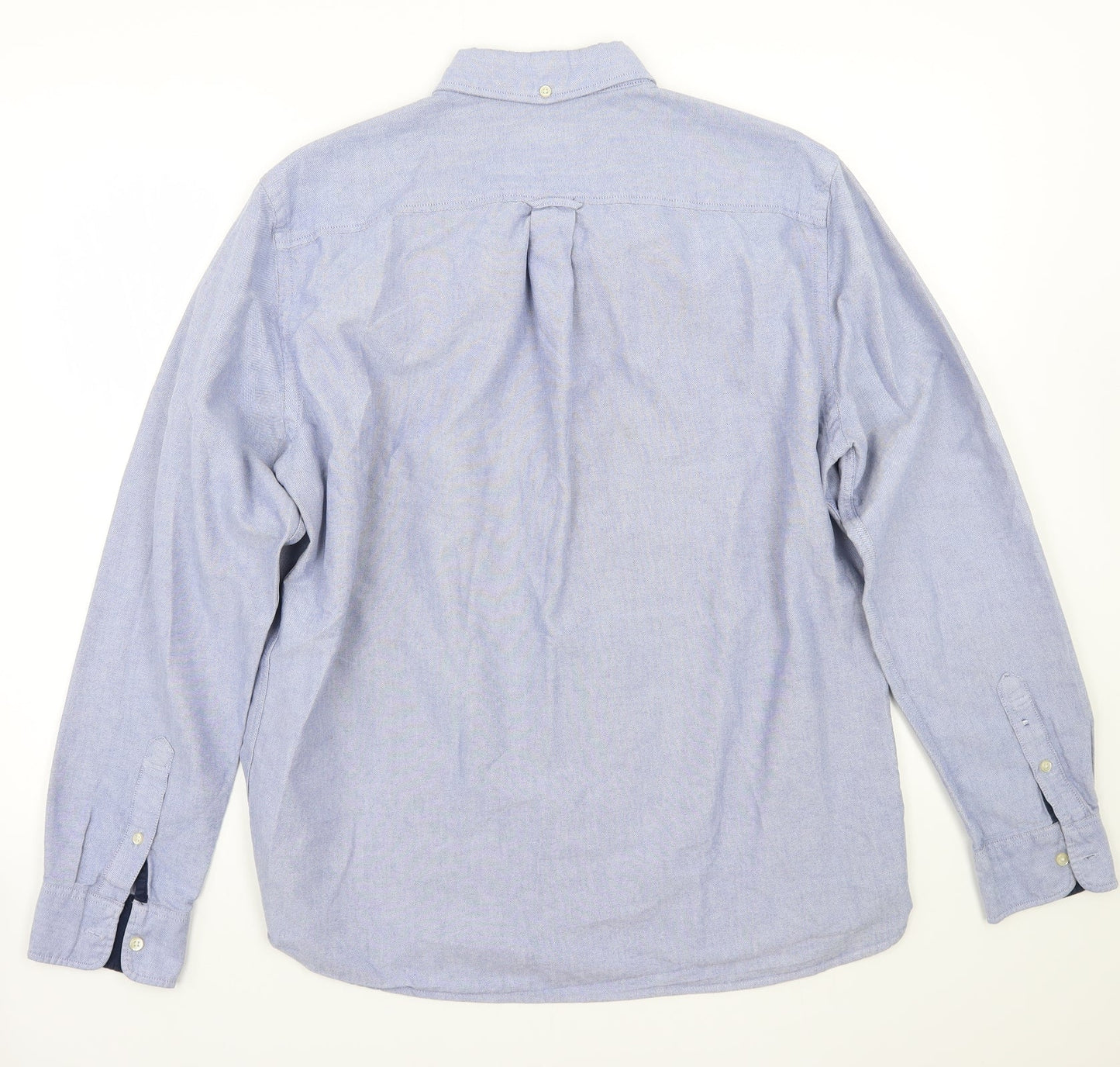 Mens UK Size L NEXT Blue  Button-Up Long Sleeve Casual Shirt