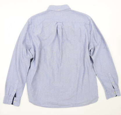 Mens UK Size L NEXT Blue  Button-Up Long Sleeve Casual Shirt