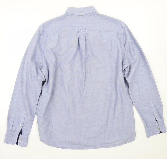 Mens UK Size L NEXT Blue  Button-Up Long Sleeve Casual Shirt