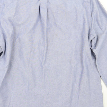 Mens UK Size L NEXT Blue  Button-Up Long Sleeve Casual Shirt