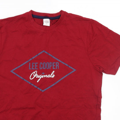 Lee Cooper Mens Red    T-Shirt Size S