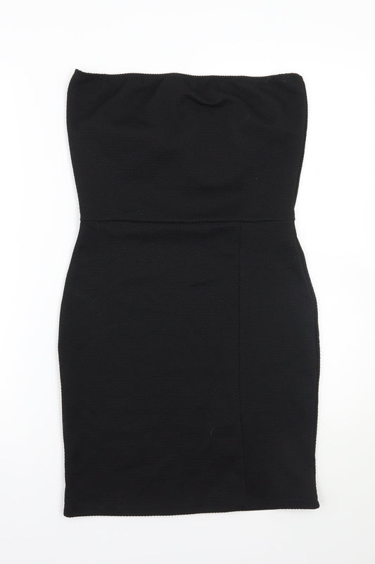 PRETTYLITTLETHING Womens Black  Rayon A-Line  Size 12