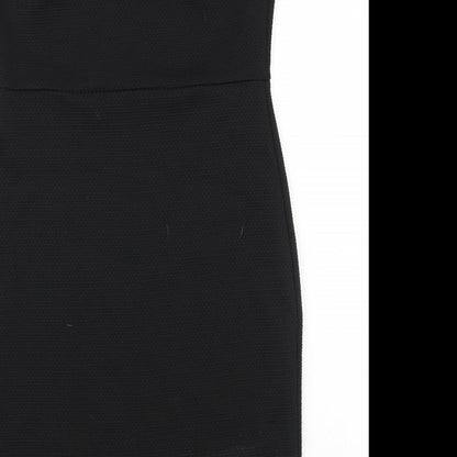 PRETTYLITTLETHING Womens Black  Rayon A-Line  Size 12