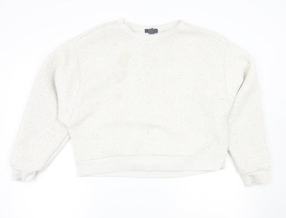 Primark Womens White   Pullover Jumper Size L