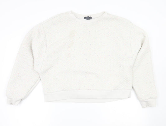 Primark Womens White   Pullover Jumper Size L