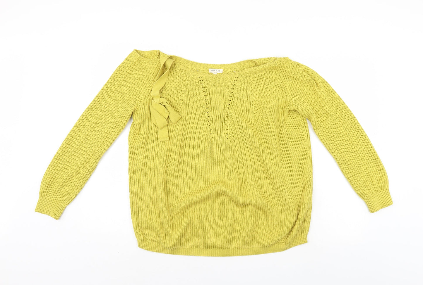Womens UK Size 10 River Island Green Pullover Jumper