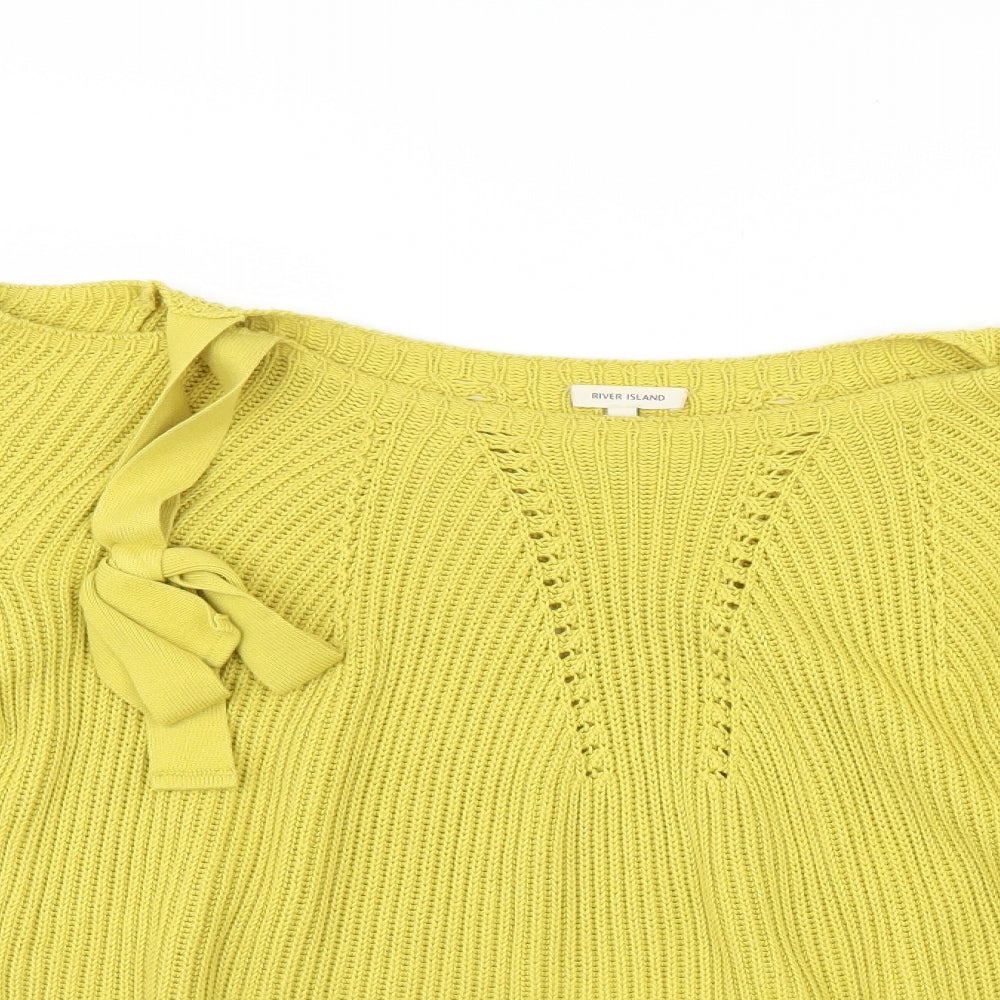 Womens UK Size 10 River Island Green Pullover Jumper