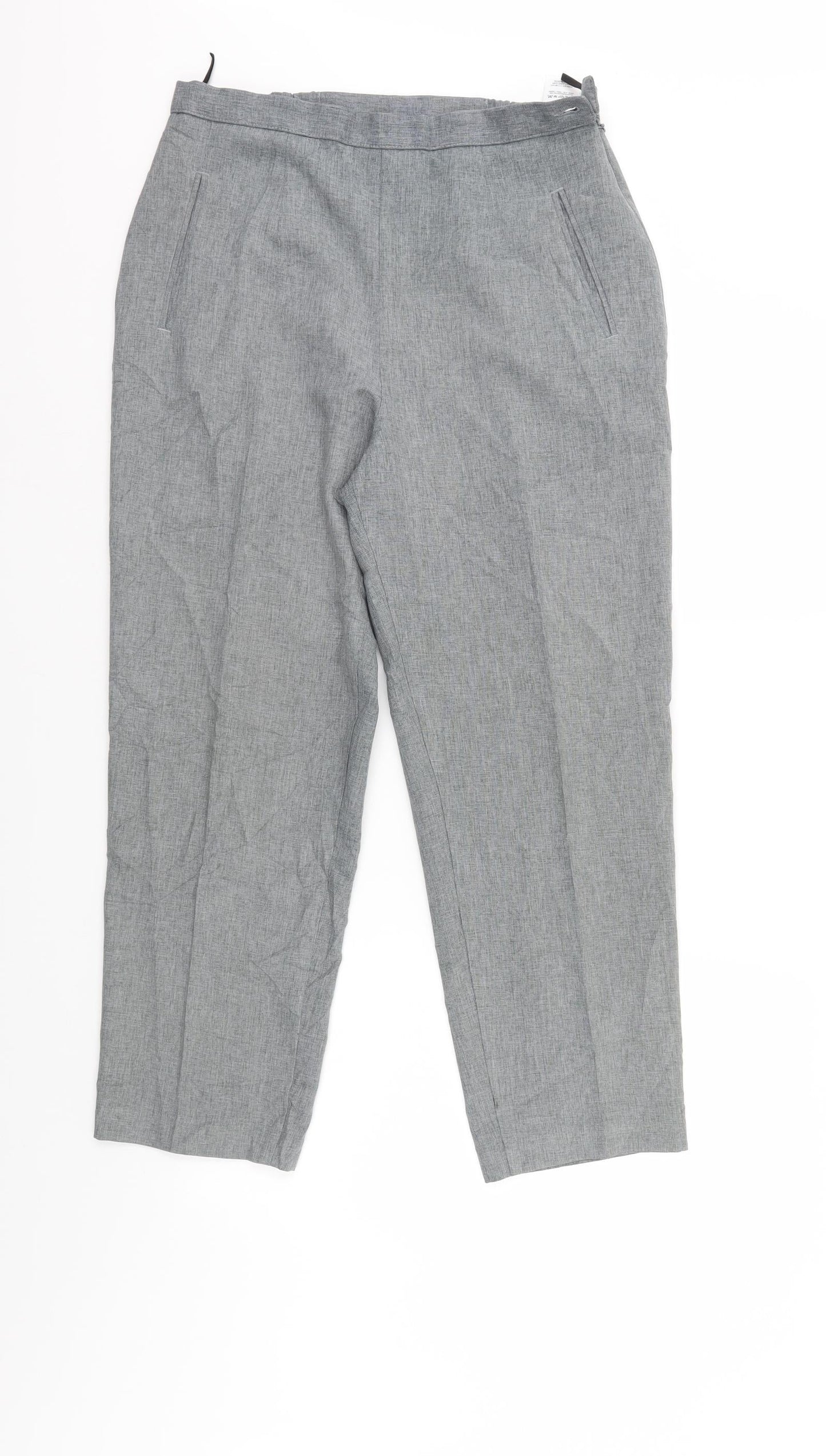 St Michael Womens Grey   Trousers  Size 14 L27 in