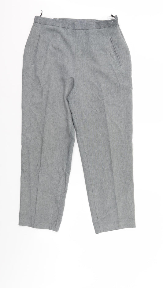 St Michael Womens Grey   Trousers  Size 14 L27 in
