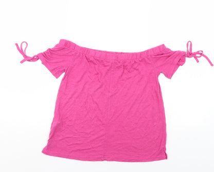 Womens UK Size 6 NEXT Pink Basic Blouse