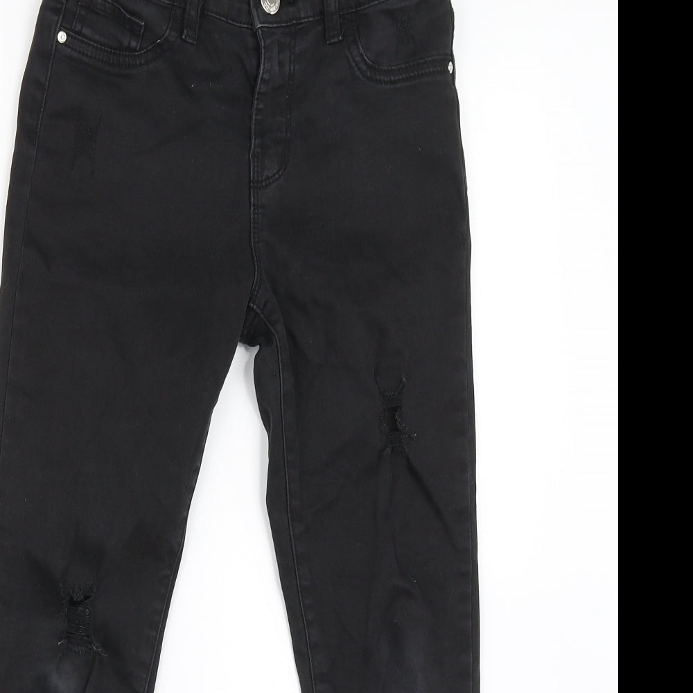 Denim & Co. Girls Black  Denim Skinny Jeans Size 8-9 Years