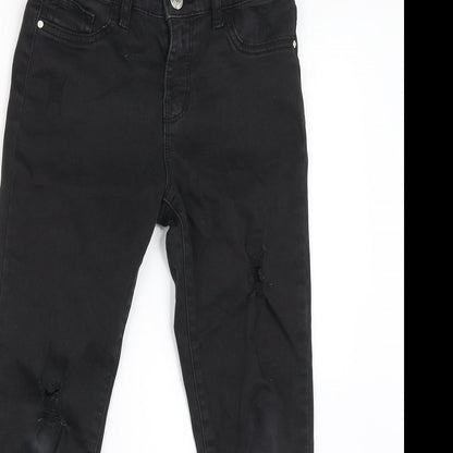 Denim & Co. Girls Black  Denim Skinny Jeans Size 8-9 Years