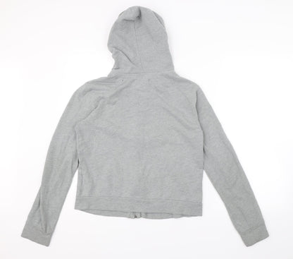 Womens UK Size M Holliser Grey Full Zip Hoodie