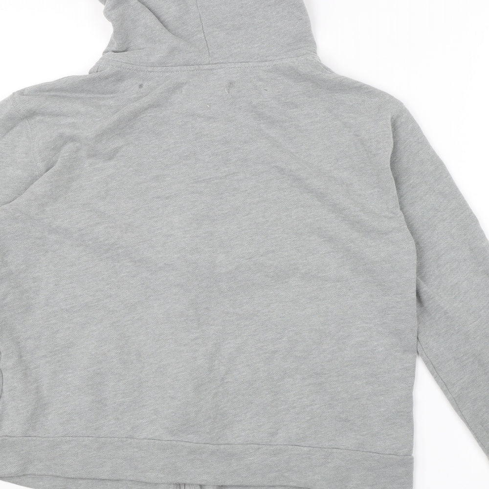 Womens UK Size M Holliser Grey Full Zip Hoodie