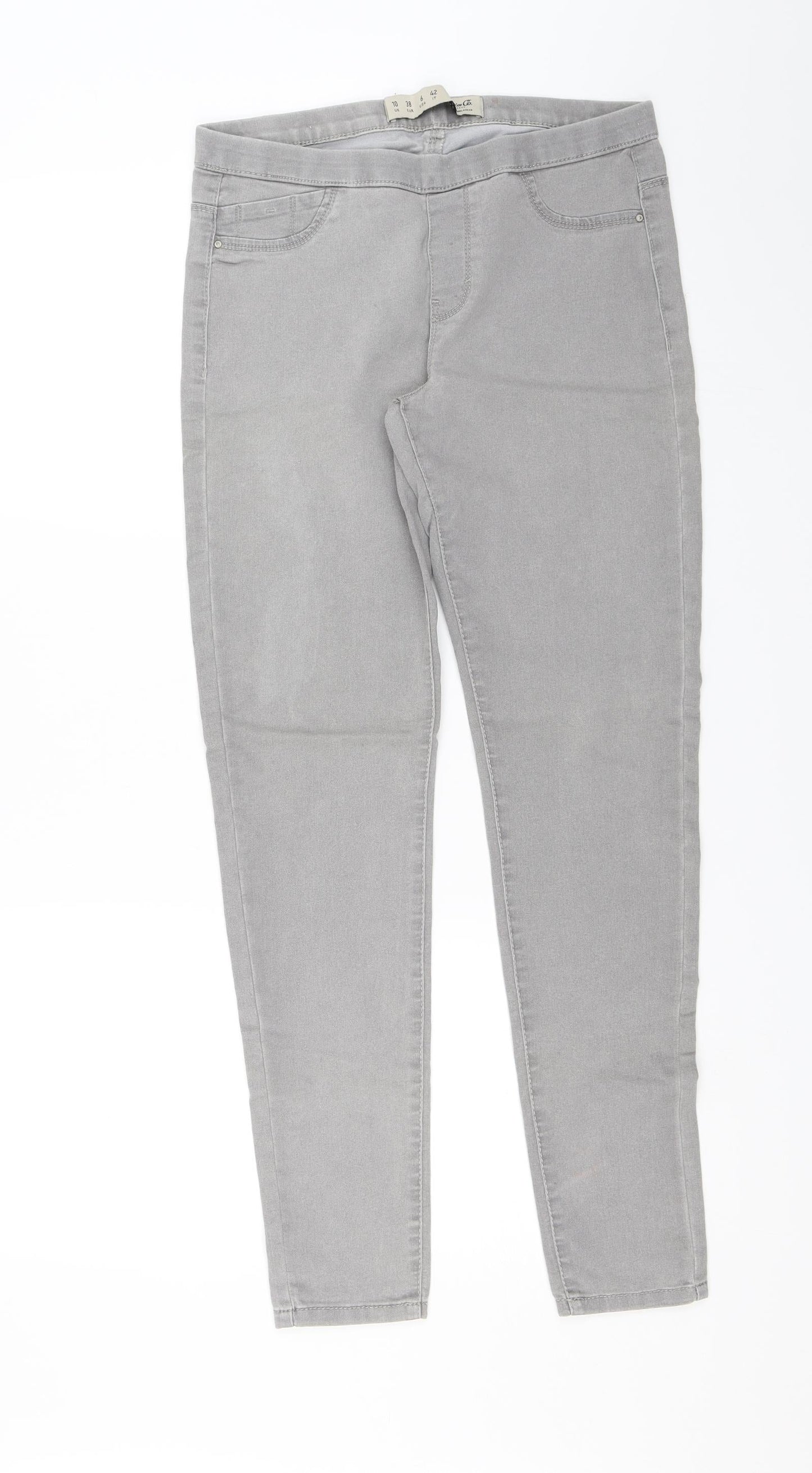 Denim & Co. Womens Grey   Jegging Jeans Size 10 L27 in