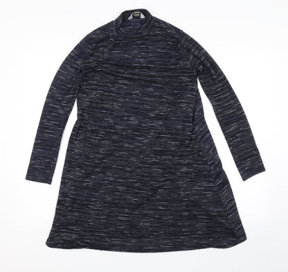 Miss Selfridge Womens Blue Striped  Jumper Dress  Size 8