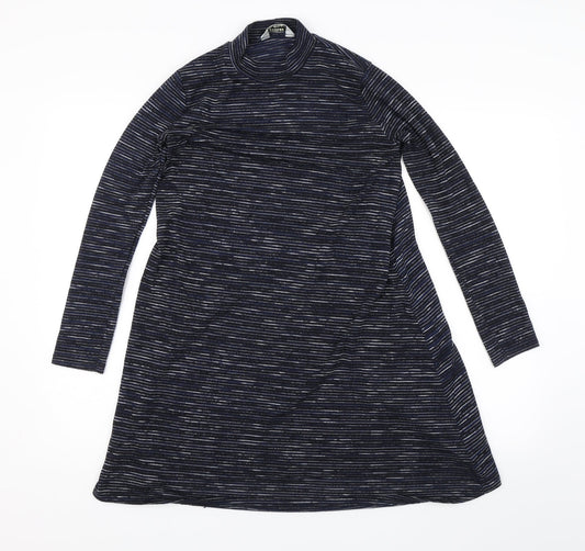Miss Selfridge Womens Blue Striped  Jumper Dress  Size 8