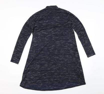 Miss Selfridge Womens Blue Striped  Jumper Dress  Size 8