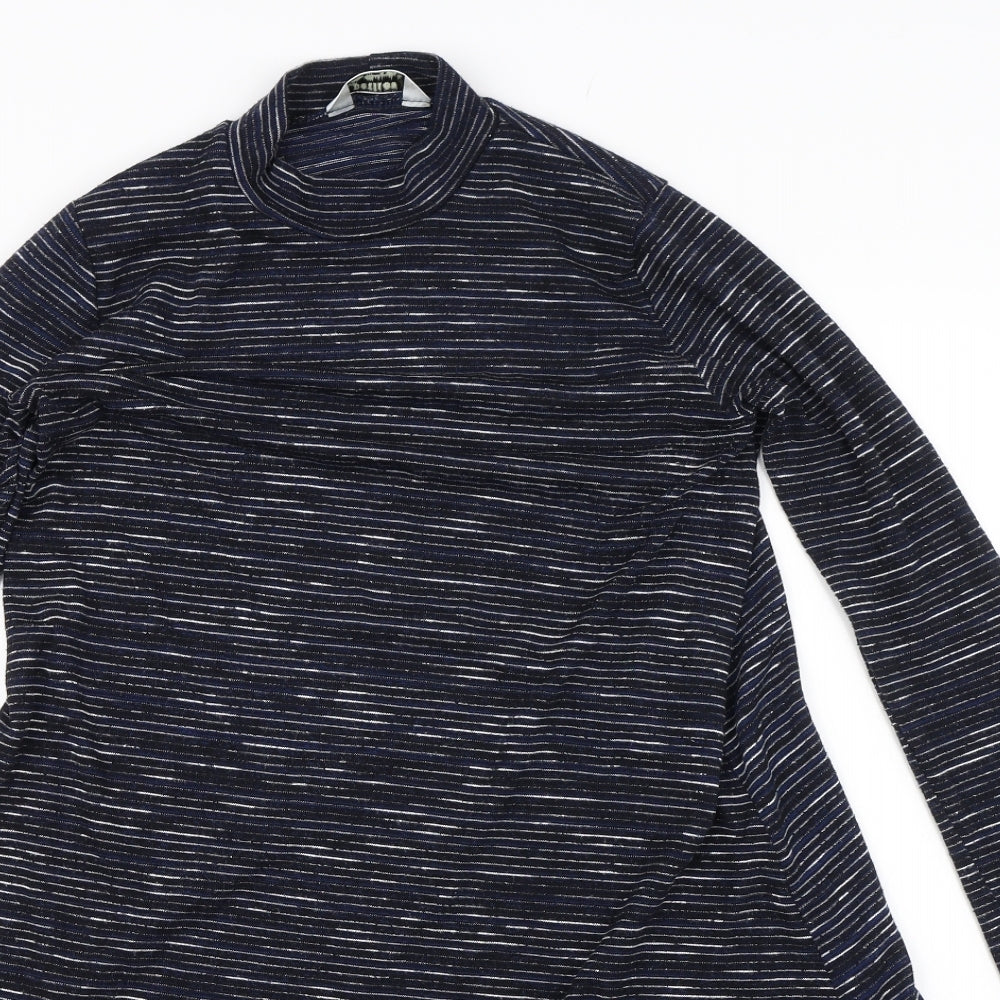 Miss Selfridge Womens Blue Striped  Jumper Dress  Size 8