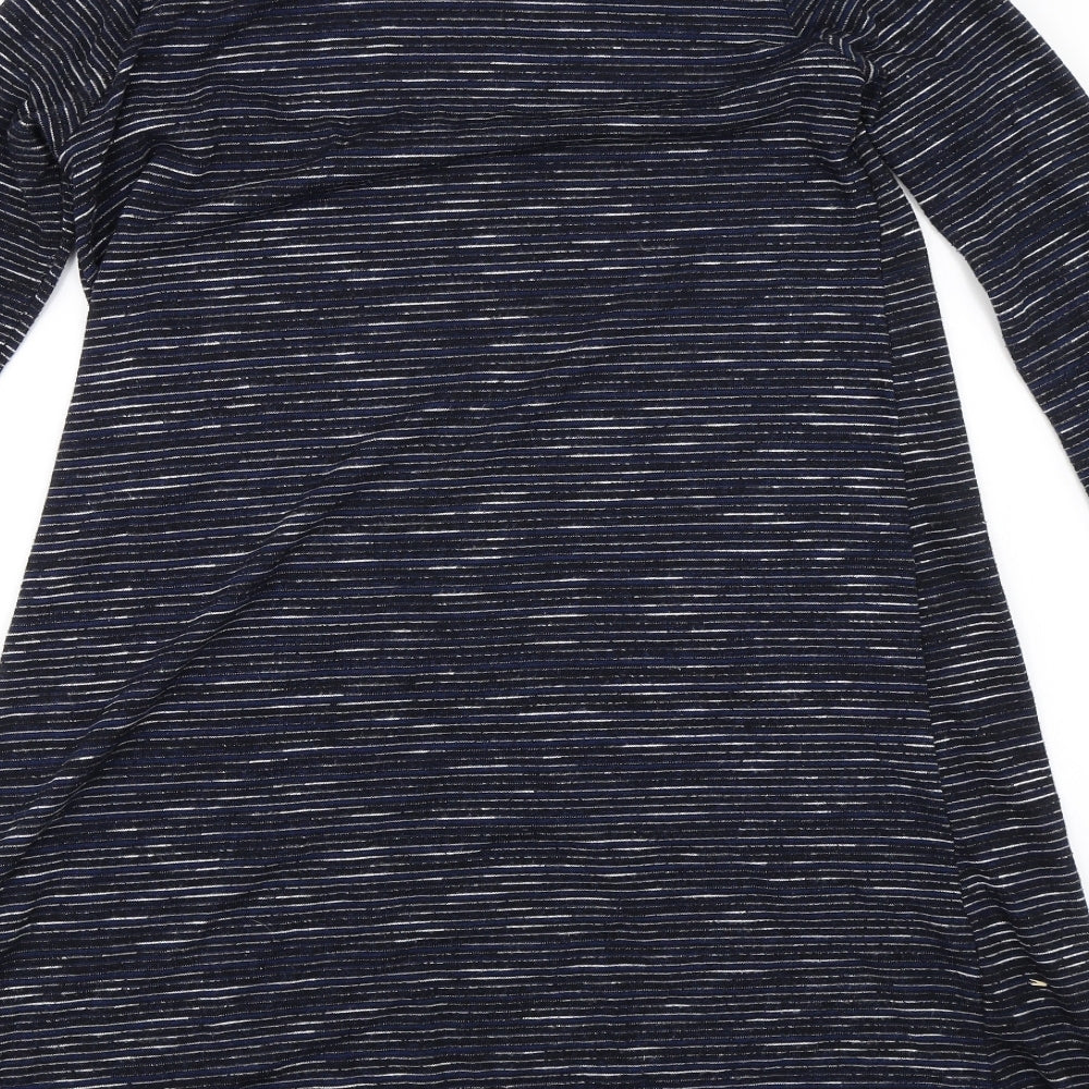 Miss Selfridge Womens Blue Striped  Jumper Dress  Size 8