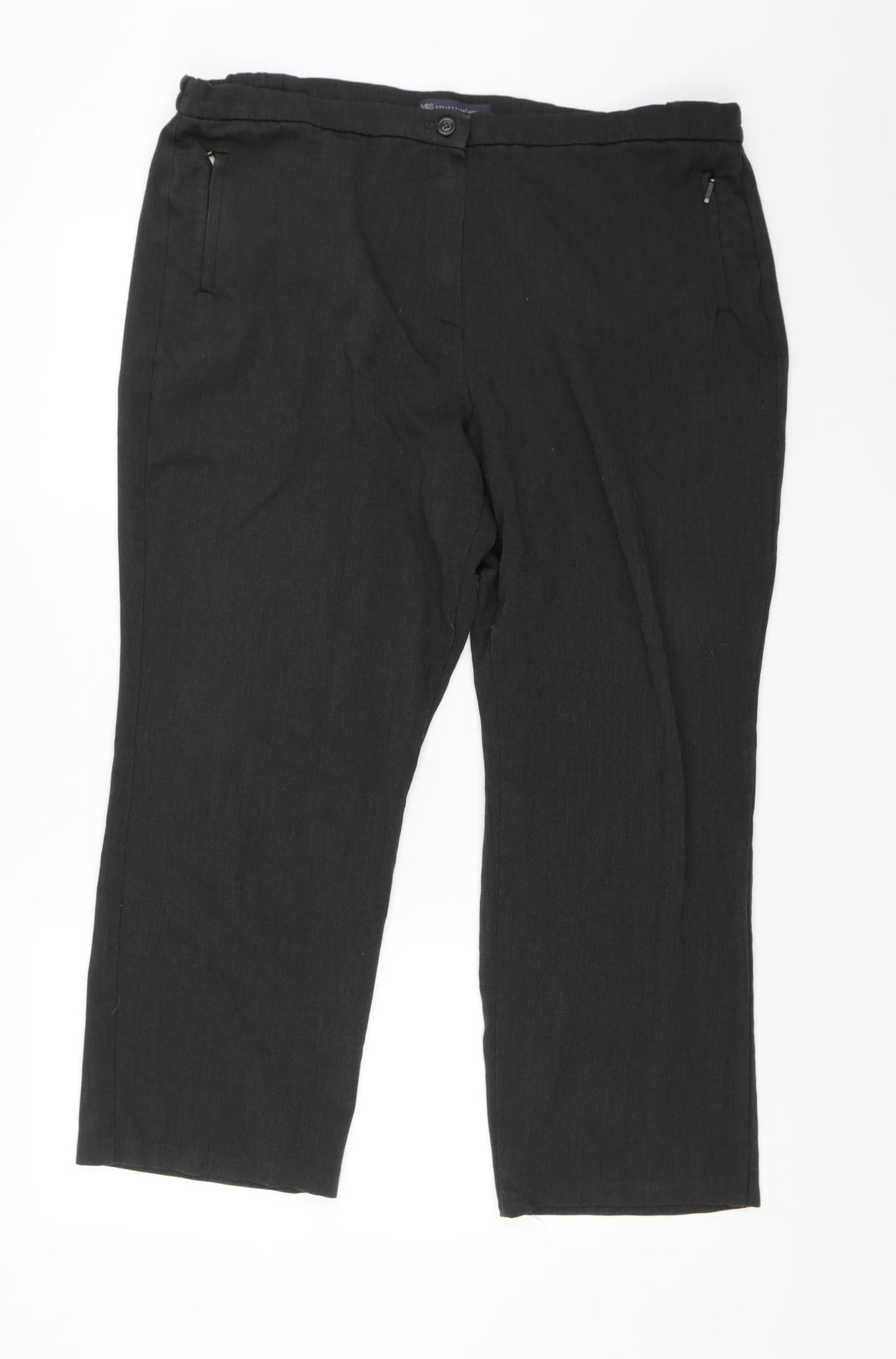 M&S Womens Black   Dress Pants Trousers Size 18 L23 in