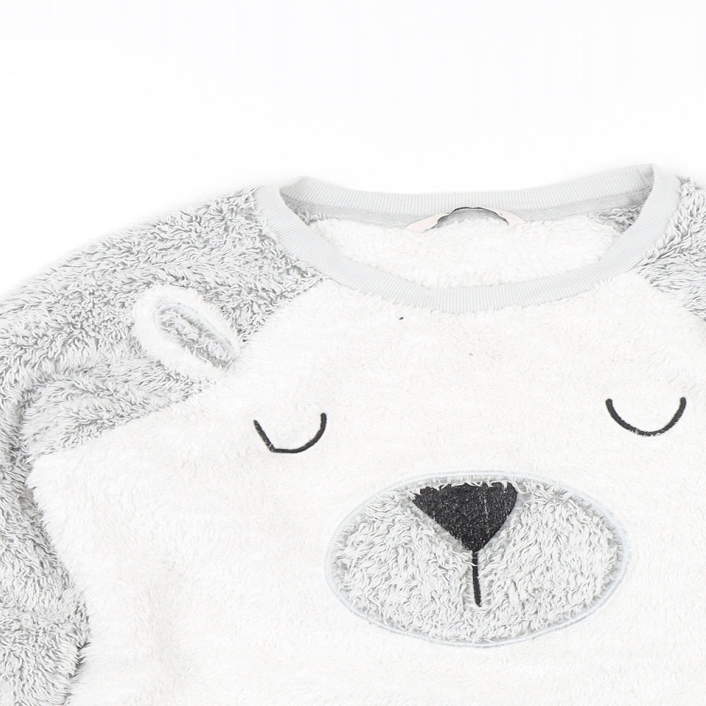 TU Womens White   Pullover Jumper Size 8  - Bear