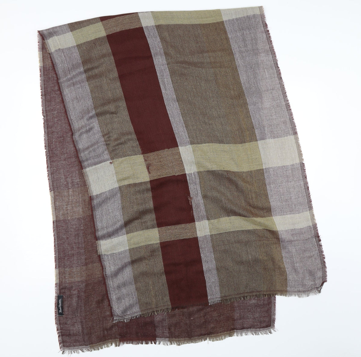 Front view of Rcucito Bcilestra unisex brown scarf