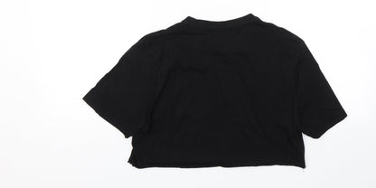 F&F Womens Black   Cropped T-Shirt Size S